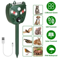 Solar Animal Repeller Ultrasonic Repeller Garden Mole SnakeMouse Chaser Repeller