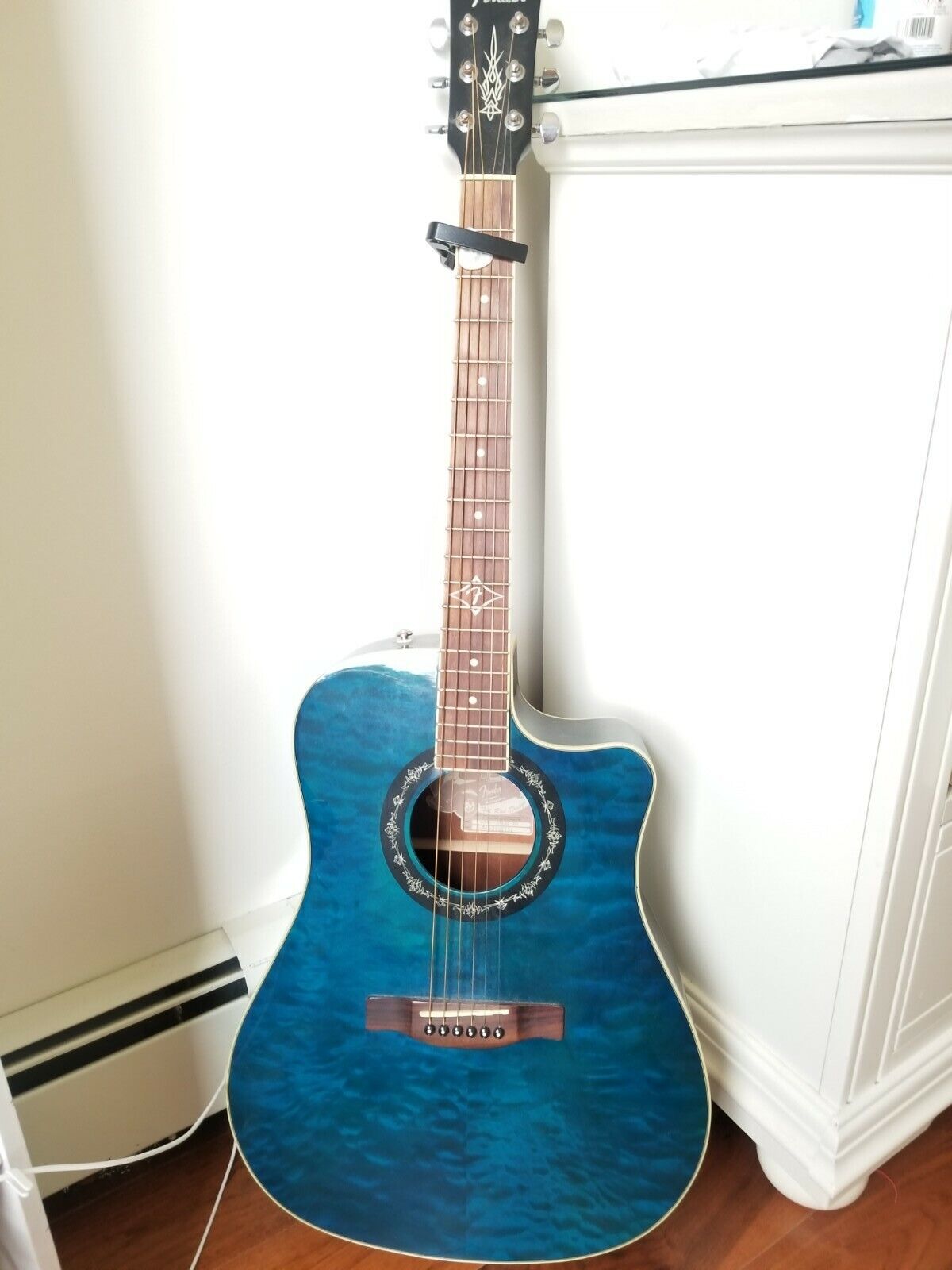 Fender Acoustic Electric Guitar T-Bucket 300CE Blue (Great Condition)