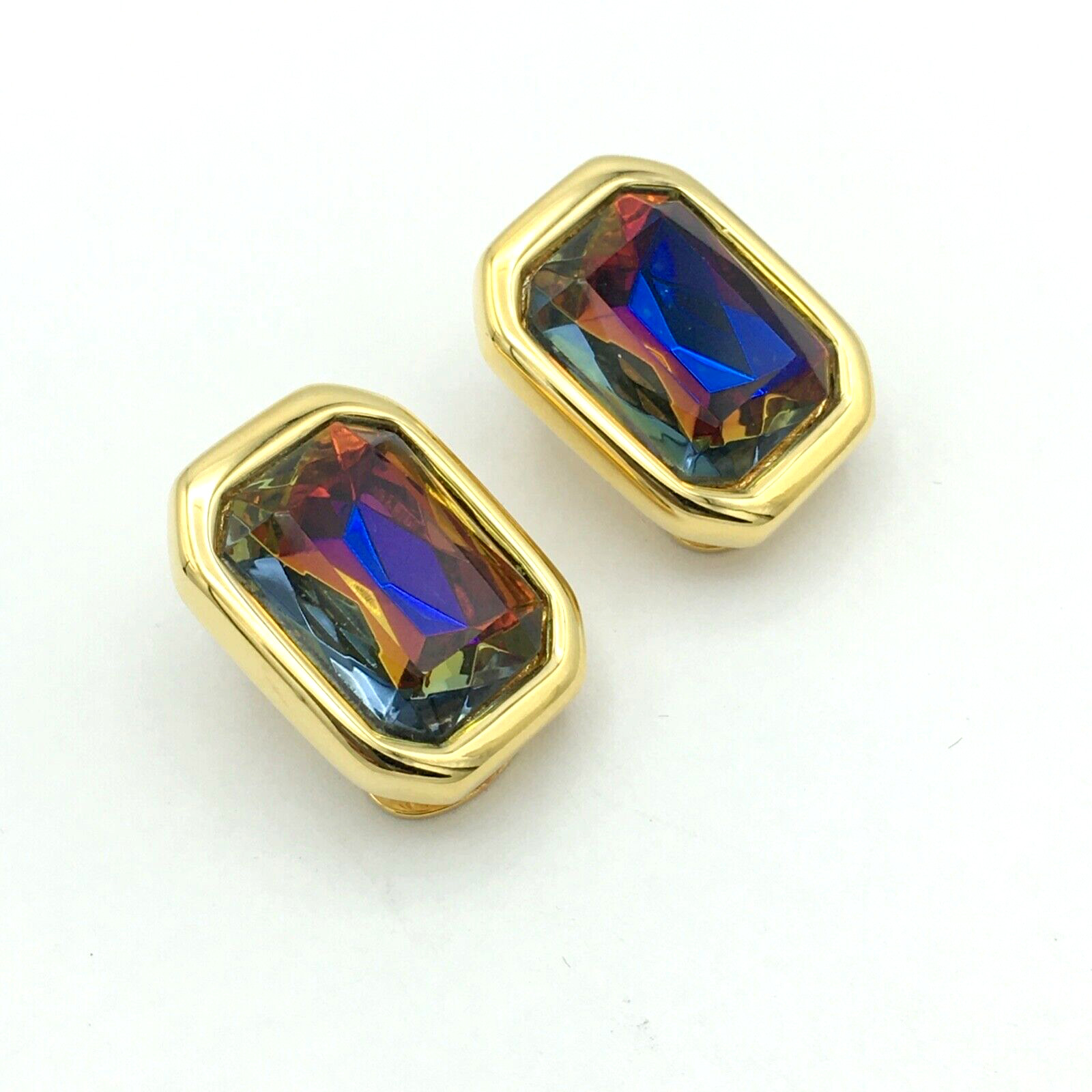 KENNETH JAY LANE multicolor rhinestone clip earri… - image 7