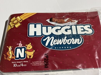 Vintage 2003 Huggies Newborn Diaper Winnie the Pooh