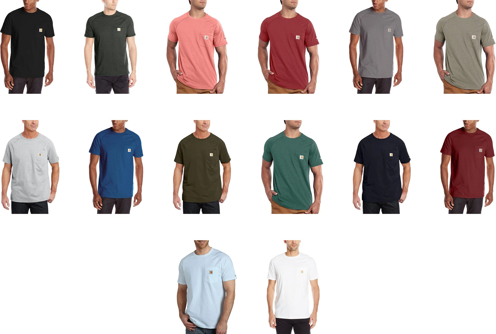 Carhartt Men's Force Cotton Delmont Short Sleeve T-Shirt