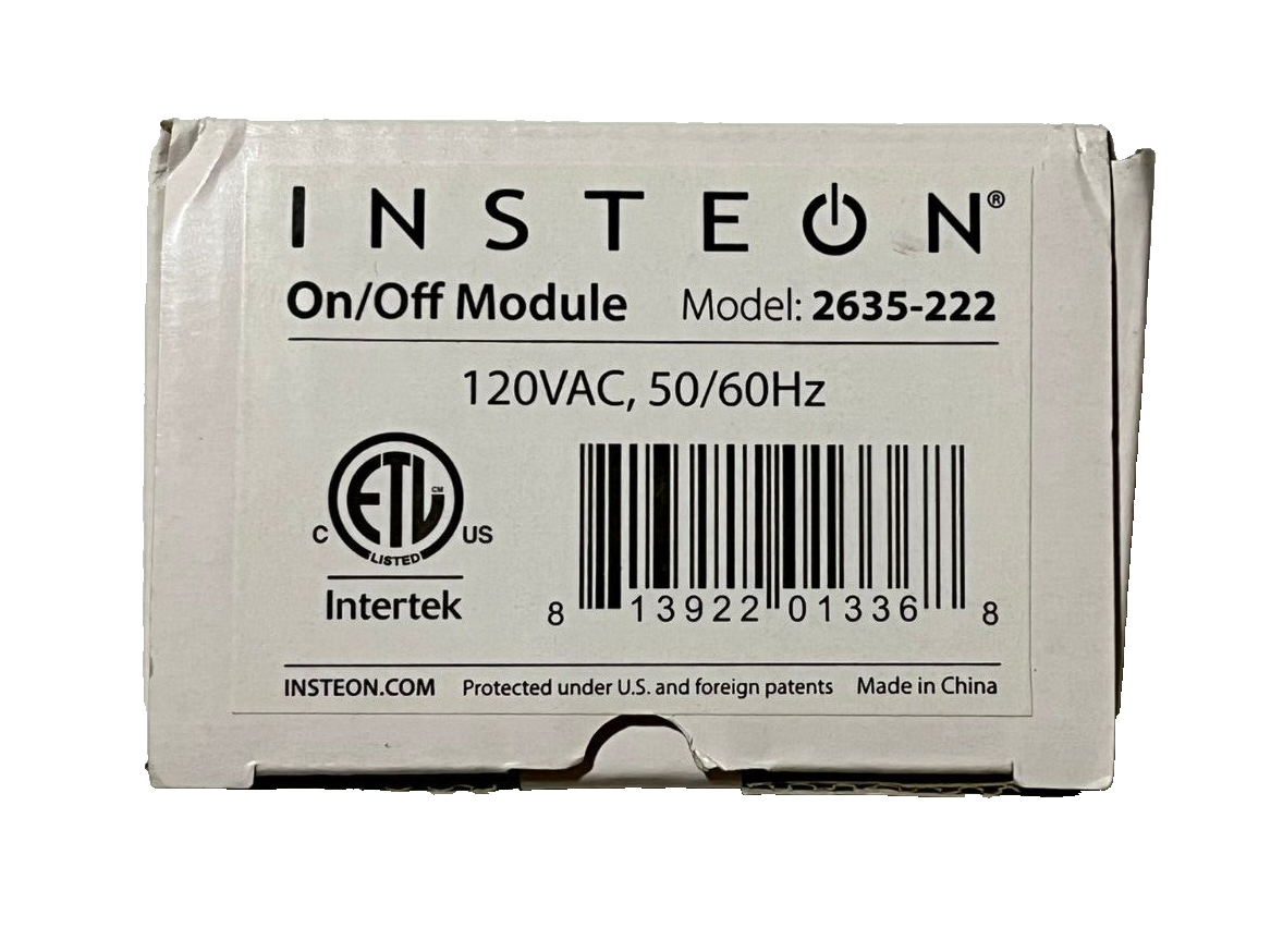 Insteon 2635-222 On/Off Dual Band 3-PIN Plug-In New in Box