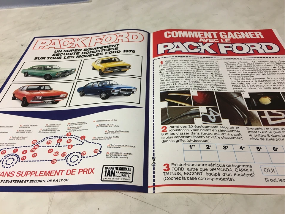 Ford 1975 Concurso Pack Ford Catálogo Prospecto Folleto Publicidad - Imagen 2 de 3