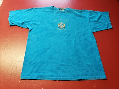 Vintage Gunnison Colorado T-Shirt Bly L/XL Dbl B Santa Fe 100% Cotton U.S.A.