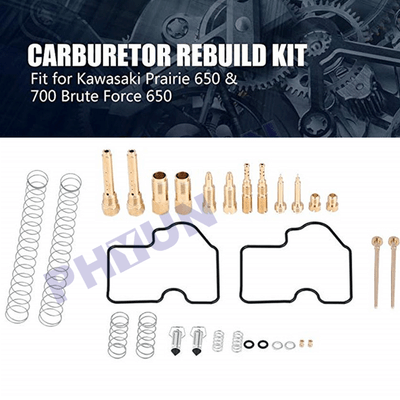 Autu Parts Carburetor Rebuild Repair Kit for Kawasaki Prairie 650 & 700 Brute Force 650 KVF650 KVF700 Autu Parts Carburetor Rebuild Repair Kit for Kawasaki Prairie 650 & 700 Brute Force 650 KVF650 KVF700