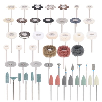 51pcs Dental Lab Polishing Kit for Handpiece Composite Ceramic HP 2.35mm Shank