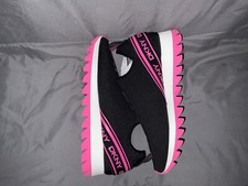 DKNY Womens Pink/Black Jogger Back Jadyn Wedge Slip On Sneakers