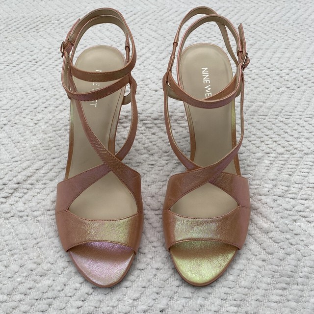 coral high heels shoes