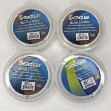 Seaguar Blue Label Fluorocarbon Leader Fishing Line 20  25 LB Clear Lot of 4 