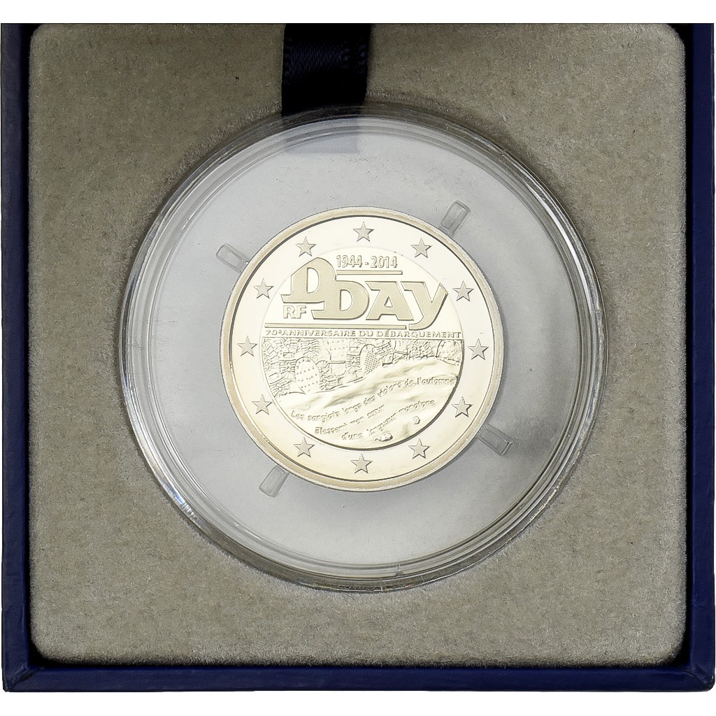 France, 2 Euro, 70è Anniversaire du Débarquement, D-Day, BE, 2014, MDP