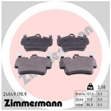 Zimmermann Bremsbelagsatz Bremsklötze vorne 99735193902 99735193906 | 24880211