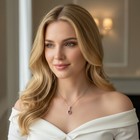 925 Sterling Silver Necklace 8x6mm Natural Pink Topaz Gemstone Zircon Teardrop — photo 2