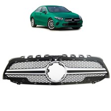 Kühlergrill Kühlergitter Schwarz Chrom für Mercedes A-Klasse W177 V177 ab 18-22