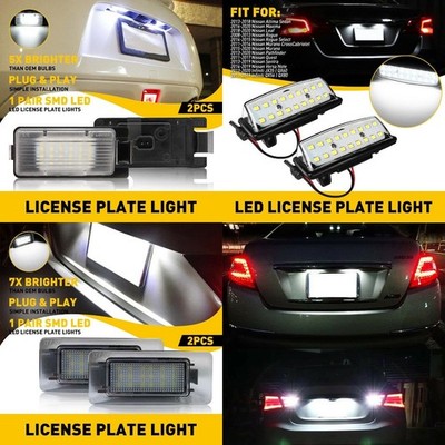 AUXITO License Plate LED Light White For Lamp 2019-2021 6th Gen Nissan Altima 2X