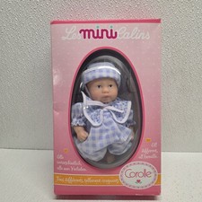 Vintage 1998 Corolle Mini Calin Emma Baby Doll 8" Blue Eyes Outfit Soft Body