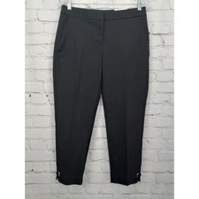 Rafaella Cropped Pants Women's Size 4 Black Curvy Business Casual Travel 