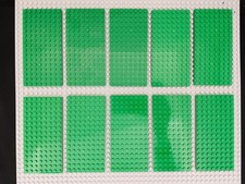 Lot Of 10 Lego Green Base Plates 8X16 4179599