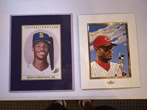 Griffey Jr 1991 Fleer Brushstrokes & Anthony Douglas 1/25 Canvas PRINTS New!