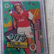 Topps Finest UCL 2023 Dennis Bergkamp Arsenal 90's Madness MAD-6 048/199