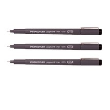 Staedtler 0.05 mm Pigment Liner Fineliner 1 Count Pack of 3 , 0.05mm