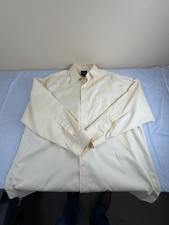 Jos. A. Bank Traveler's Collection Yellow 100 Cotton Men's Dress Shirt 17-34