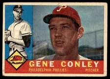 1960 Topps #293 Gene Conley Very Good Phillies       ID:162149