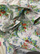 Wamsutta D. Porthault New 1pc Twin Fitted Cotton Blend Print 8”