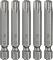 5 StüCk T40 Torx Bit Set Schraubendreher Bitsatz 1/4 Zoll Sechskantschaft 50Mm L