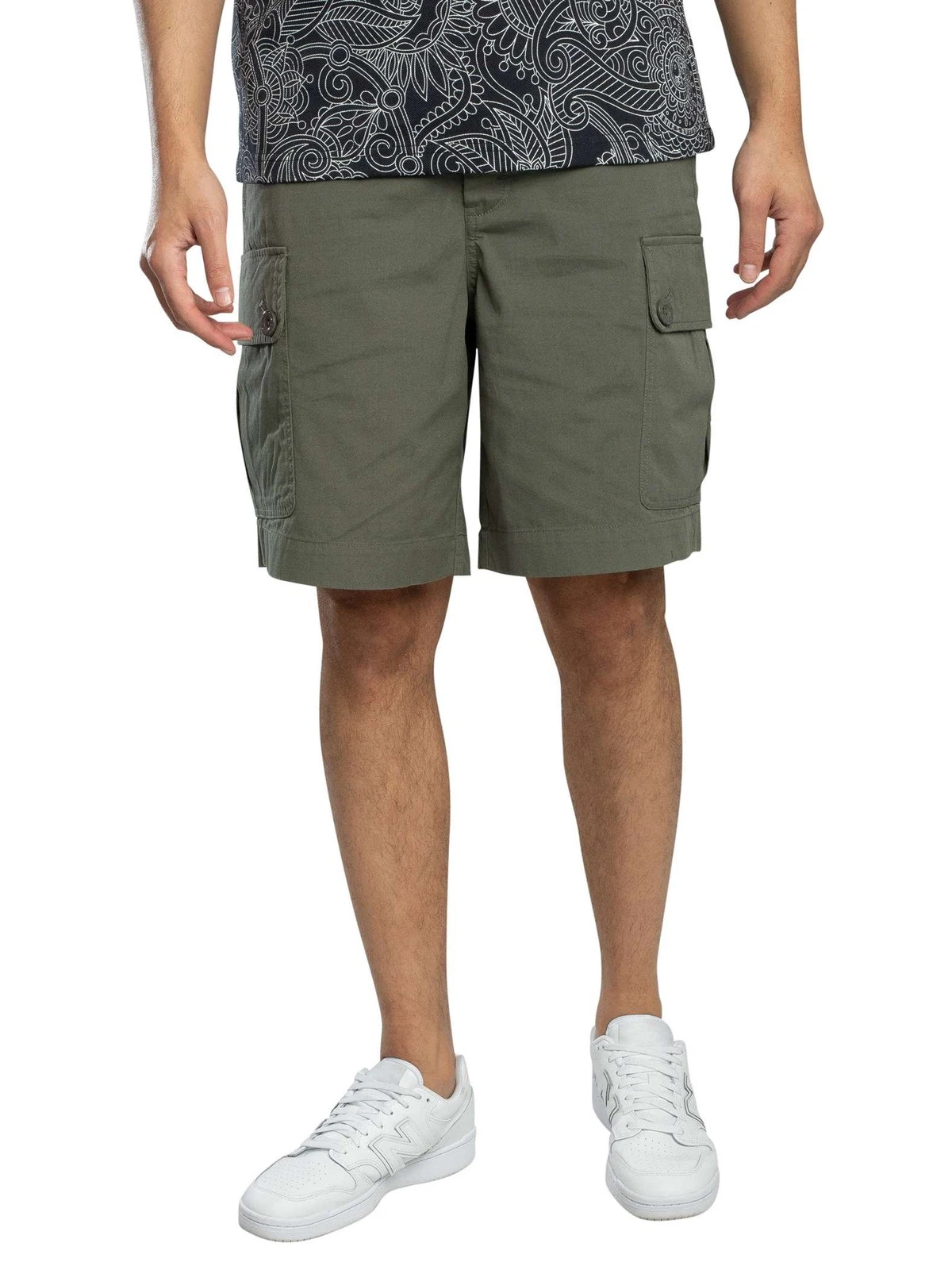 Pretty Green Men's Bostall Cargo Shorts, Green
