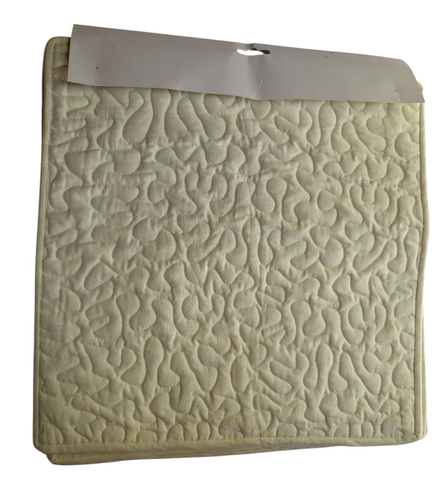 April Cornell Placemats (4) Blue Floral on Cream Quilted Cotton 15"x15" Square - Picture 4 of 5