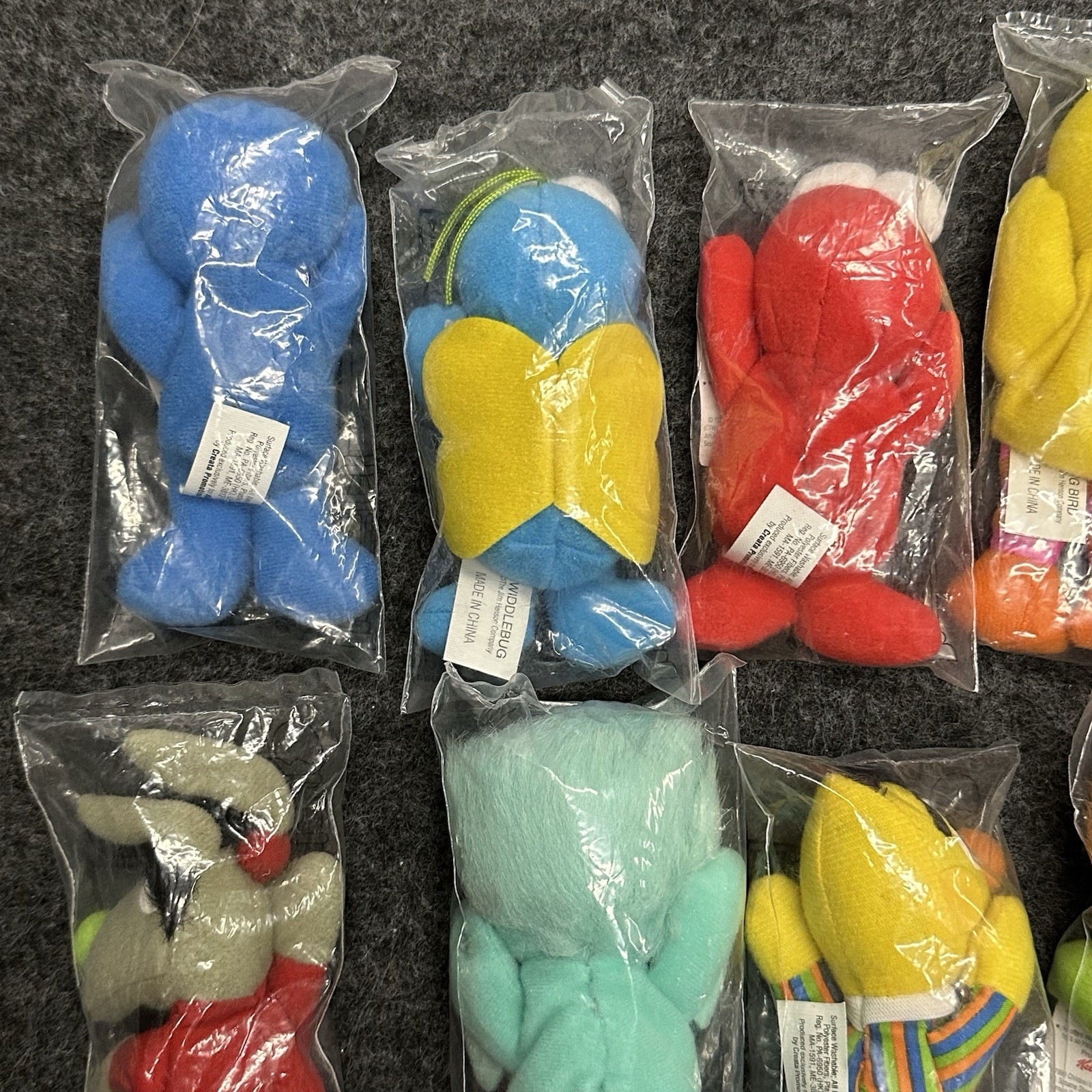 The Sesame Street Mini Beans 4" Kellogg's ALL 17 NEW IN PACKAGE!!