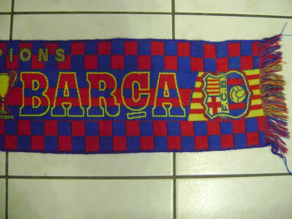 ECHARPE scarf foot football FC Barcelone Forca Barca Super Campions - Photo 3/4