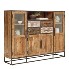 WOLFMÖBEL Highboard Wake Up BHT 180x134x40 cm braun Hochkommode