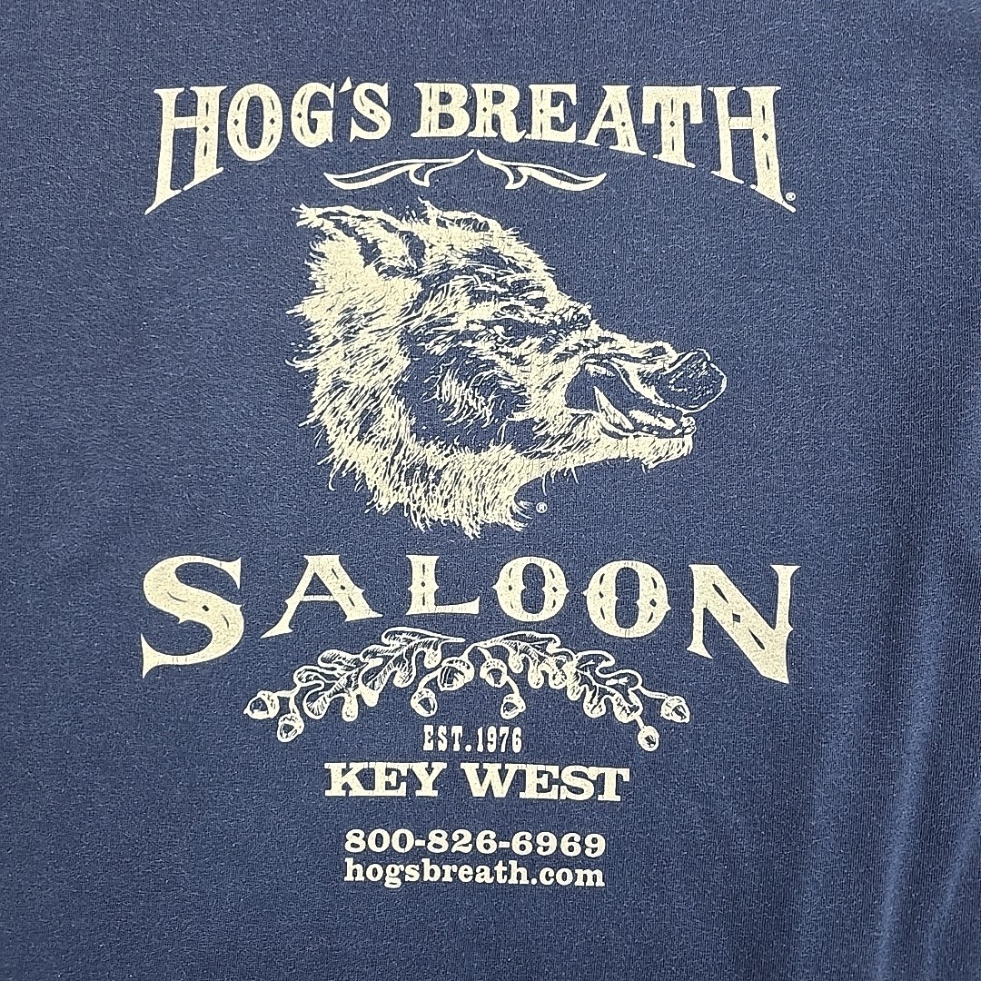 HOGS BREATH SALOON Key West Blau Kurzarm T-Shirt Komfort Farben Herren XL