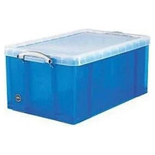 Really Useful Boxes Inc. 64LTBL Snap-lid Storage Bin, 16.9 Gal, 17.31" X 28" X