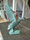 VTG Toyo Metal Duck In Flight W/verdigris Patina 7.5x5 Collectible