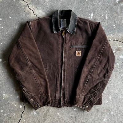 Carhartt J97 DKB brown detroit work wear jacket Medium
