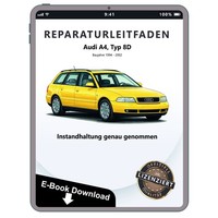 Audi A4 8D 1994-2002 Instandhaltung Inspektion Wartung Reparaturhandbuch E-Book