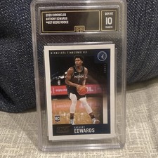 Panini Chronicles Score Anthony Edwards #607 Rookie GMA 10 Basketball Card