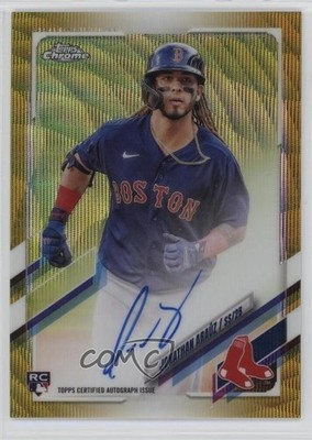 2021 Topps Chrome Rookie Gold Wave Refractor 40/50 Jonathan Arauz Auto RC b8h