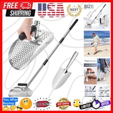Sand Scoop for Metal Detecting, Metal Detector Scoop, Stainless Steel Sand Si...