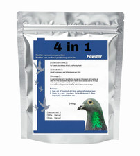 4 in 1 Powder For Canker, Coccidiosis Treatment in Pigeons  Birds 100 grams Bag
