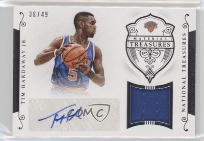 2014-15 National Treasures Material Signatures 38/49 Tim Hardaway Jr Auto 1b0