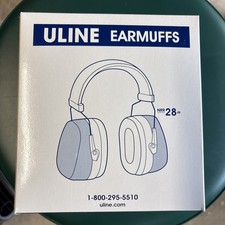 Uline Earmuffs, S-20706BL, Black, NRR 28 db Saftey PPE One Size New In Box NIB