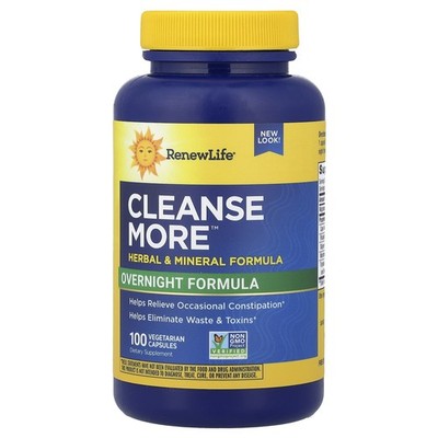 Renew Life, Cleanse More , 100 pflanzliche Kapseln