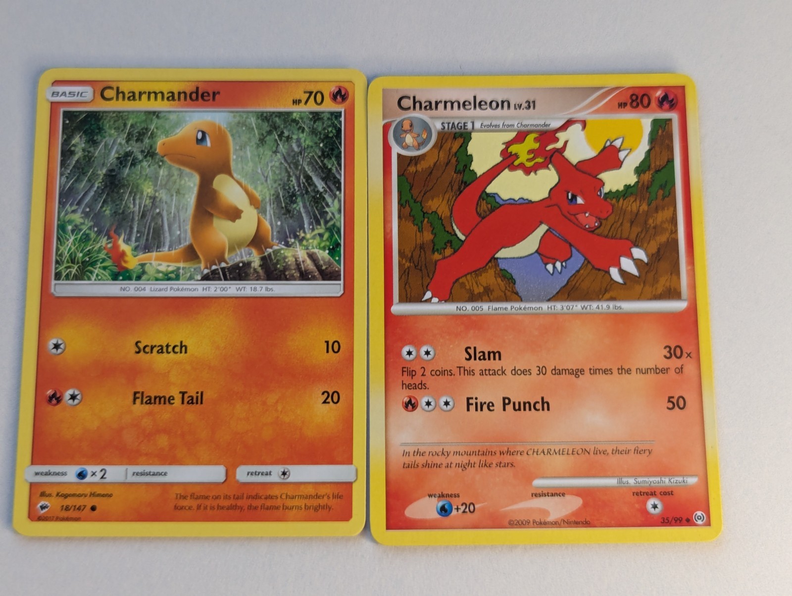 Charmeleon #35/99 Arceus Platinum Non Holo Uncommon Pokemon Card & Charmander LP