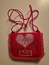 Kinder Geld Beutel Börse Schule Herz Scout Klettverschluss Portemonnaie ROT neu