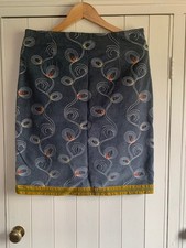 Mistral Grey Embroidered Corduroy Skirt Size 12