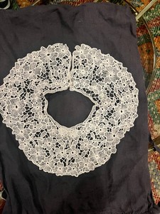 Vintage White Crochet Lace Collar