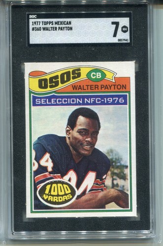 Walter Payton #360 1977 Topps Mexican card